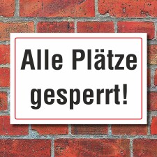 Schild Alle Plätze gesperrt Sportplatz Spielplatz...