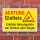 Schild Achtung Glatteis erhöhte Rutschgefahr Schnee Winter 3 mm Alu-Verbund 450 x 300 mm