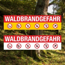 PVC Banner Waldbrandgefahr Rauchverbot Feuer Grillen...
