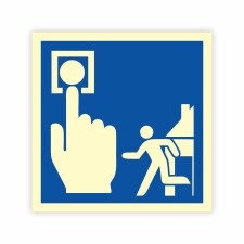 Hausalarm Evakuierung Brandschutzzeichen Symbol...