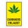 Schild Cannabis erlaubt gelb Hinweisschild 3 mm Alu-Verbund 3 mm Alu-Verbund 300 x 200 mm