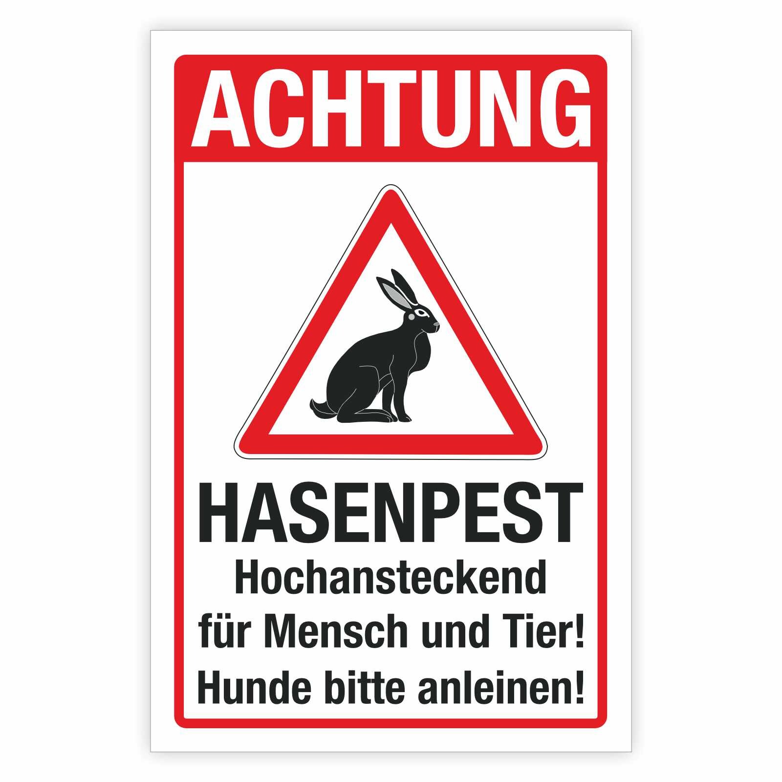 Nanyuk Kaninchen Warnschild – Metallschild Für Tür Oder Garten, Größe A4 (30,5x20 Cm)