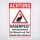 Schild Achtung Hasenpest Hochansteckend Hinweisschild Warnschild 3 mm Alu-Verbund
