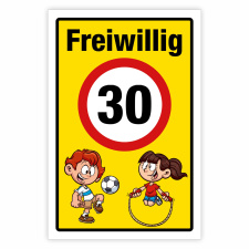 "Freiwillig 30 Dreissig" – Hochwertiges...
