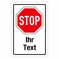 "STOP Ihr Text" – Hochwertiges...