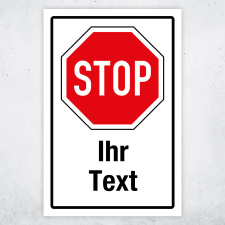 "STOP Ihr Text" – Hochwertiges...