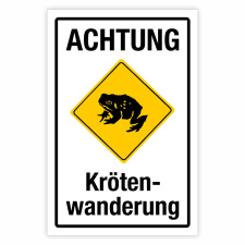 "Achtung Krötenwanderung gelb" –...