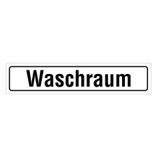 "Waschraum" – Hochwertiges Hinweisschild für den Außenbereich 52 x 11 cm