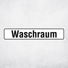 "Waschraum" – Hochwertiges Hinweisschild für den Außenbereich 52 x 11 cm