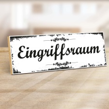 Holzschild "Eingriffsraum" – Dekoschild...