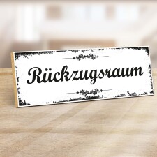 Holzschild "Rückzugsraum" –...