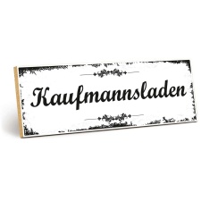 Holzschild "Kaufmannsladen" – Dekoschild aus Holz 30x10 cm