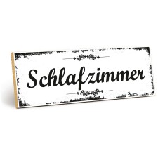 Holzschild "Schlafzimmer" – Dekoschild...