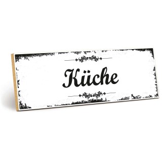 Holzschild "Küche" – Dekoschild aus Holz 30x10 cm