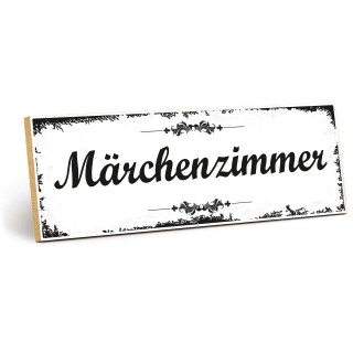 Holzschild "Märchenzimmer" – Dekoschild aus Holz 30x10 cm