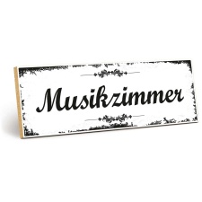 Holzschild "Musikzimmer" – Dekoschild aus...