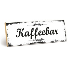 Holzschild "Kaffeebar" – Dekoschild aus...