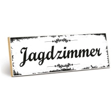 Holzschild "Jagdzimmer" – Dekoschild aus...