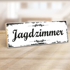 Holzschild "Jagdzimmer" – Dekoschild aus...