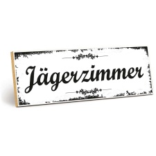 Holzschild "Jägerzimmer" –...