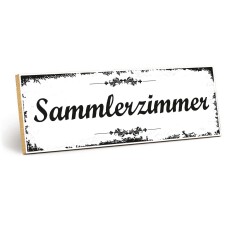 Holzschild "Sammlerzimmer" – Dekoschild...