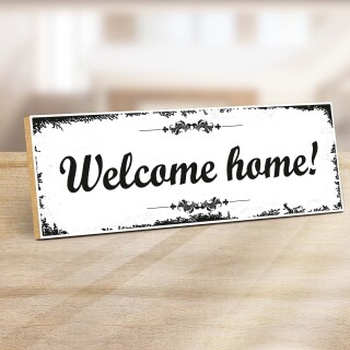 2 Welcome Home Schilder Für Garten & Terrasse | 40x26,5 Cm, Wetterfest Mit Erdspießen | Heimkehr-Deko