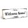 Holzschild "Welcome home!" – Dekoschild aus Holz 30x10 cm