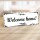 Holzschild "Welcome home!" – Dekoschild aus Holz 30x10 cm