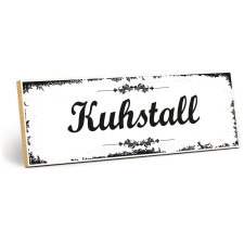 Holzschild "Kuhstall" – Dekoschild aus...