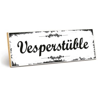 Holzschild "Vesperstüble" – Dekoschild aus Holz 30x10 cm