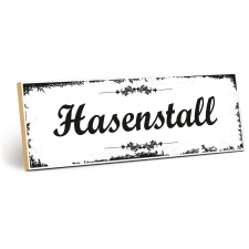 Holzschild "Hasenstall" – Dekoschild aus...