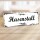 Holzschild "Hasenstall" – Dekoschild aus Holz 30x10 cm