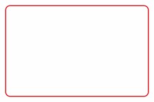 Schild mit Wunschtext, Farben Schriftart und Größe individuell konfigurierbar 3 mm Alu-Verbundschild Roter Rahmen_600 x 400 mm