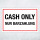 "Cash only - Barzahlung" – Hochwertiges Hinweisschild für den Außenbereich