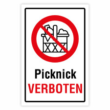 "Picknick verboten" – Hochwertiges...
