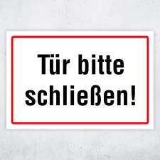 "Tür bitte schließen" – Hochwertiges Hinweisschild für den Außenbereich 300 x 200 mm