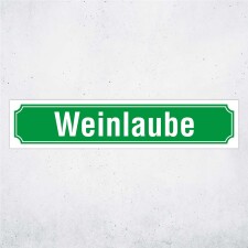 Straßenschild "Weinlaube" – Hochwertiges Schild für den Außenbereich 52 x 11 cm
