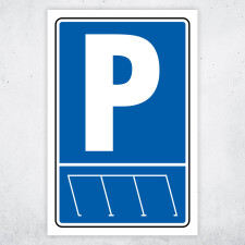 "Parkplatzschild für 3 Parkbuchten rechts" – Hochwertiges Schild für den Außenbereich 300 x 200 mm