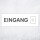 Schild "Eingang rechts"  –  Hochwertiges Hinweisschild im modernen Design für den Außenbereich 3 mm Alu-Verbund 30 x 10 cm