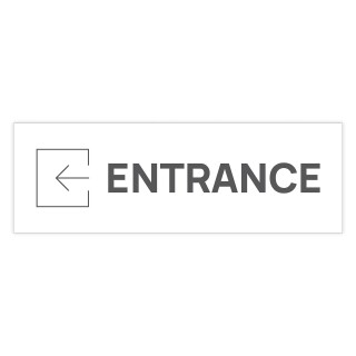 Schild "Entrance links"  –  Hochwertiges Hinweisschild im modernen Design für den Außenbereich 3 mm Alu-Verbund 30 x 10 cm