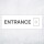 Schild "Entrance rechts"  –  Hochwertiges Hinweisschild im modernen Design für den Außenbereich 3 mm Alu-Verbund 30 x 10 cm