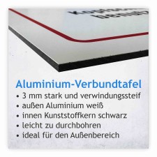 Schild "EXIT links"  –  Hochwertiges Hinweisschild im modernen Design für den Außenbereich 3 mm Alu-Verbund 30 x 10 cm