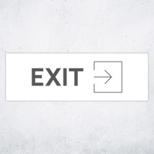 Schild "EXIT rechts"  –  Hochwertiges...