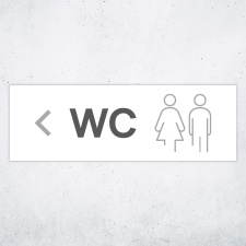 Schild "WC links"  –  Hochwertiges...