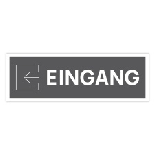 Schild "Eingang links grau hinterlegt"  –...