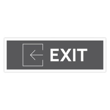 Schild "EXIT links grau hinterlegt"  –...