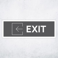 Schild "EXIT links grau hinterlegt"  –...