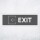 Schild "EXIT links grau hinterlegt"  –  Hochwertiges Hinweisschild im modernen Design für den Außenbereich 3 mm Alu-Verbund 30 x 10 cm