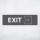 Schild "EXIT rechts grau hinterlegt"  –  Hochwertiges Hinweisschild im modernen Design für den Außenbereich 3 mm Alu-Verbund 30 x 10 cm
