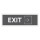 Schild "EXIT rechts grau hinterlegt"  –  Hochwertiges Hinweisschild im modernen Design für den Außenbereich 3 mm Alu-Verbund 30 x 10 cm